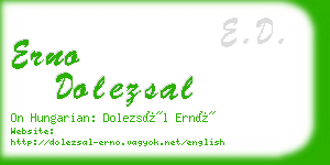 erno dolezsal business card